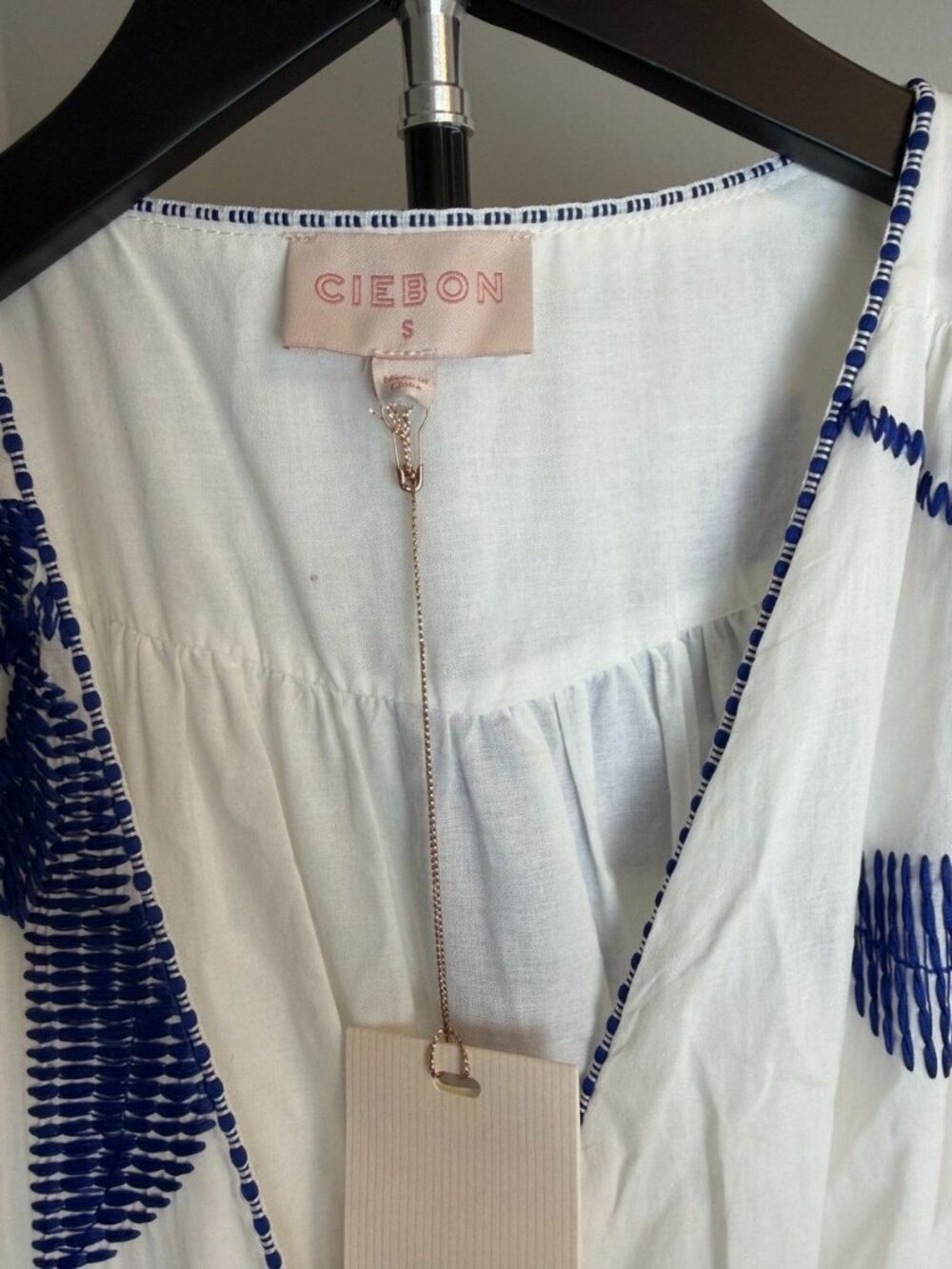 NWT CIEBON Kaiden Embroidered Tie Belt Maxi Wrap Dress Size Small - Picture 6 of 11